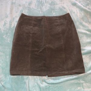 Army Green Suede Skirt size 10